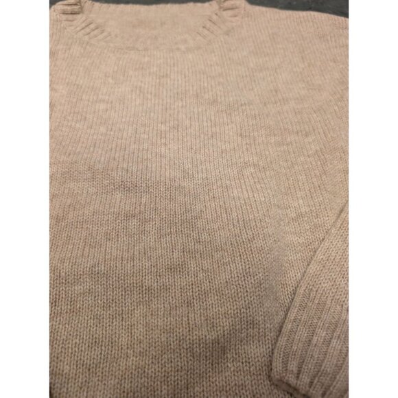 DYI Women's Cashmere Wool Oversized Sweater Heather Oatmeal XS - Picture 6 of 7